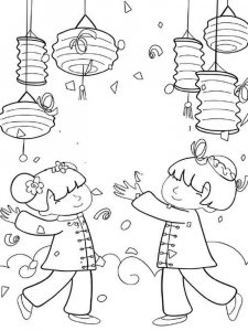 Chinese New Year coloring page 2 - Free printable