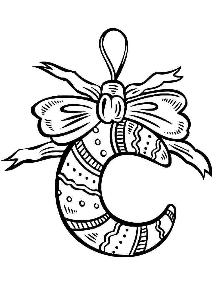 Christmas Decorations coloring pages. Free Printable Christmas