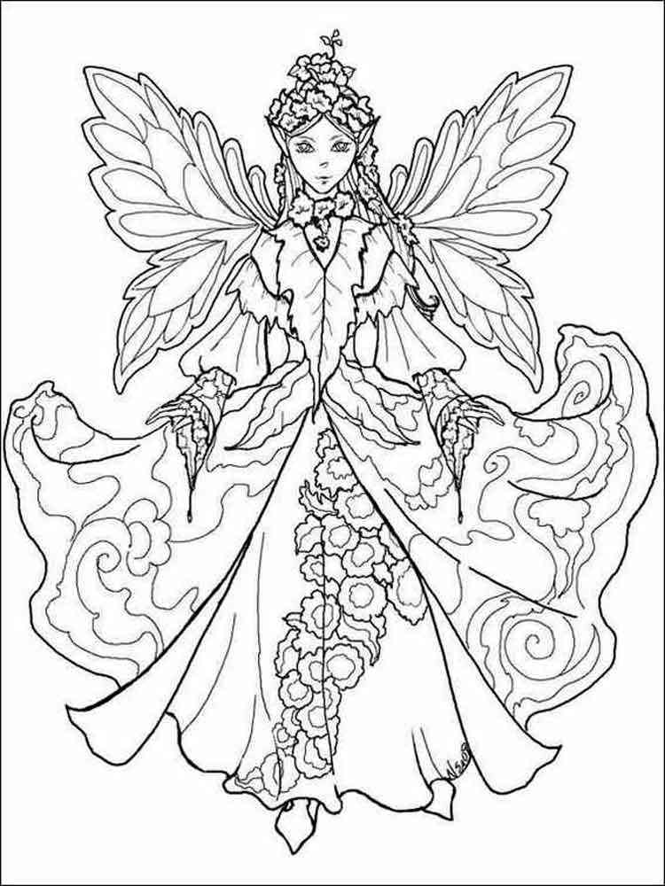 Christmas Fairy coloring pages. Free Printable Christmas Fairy coloring