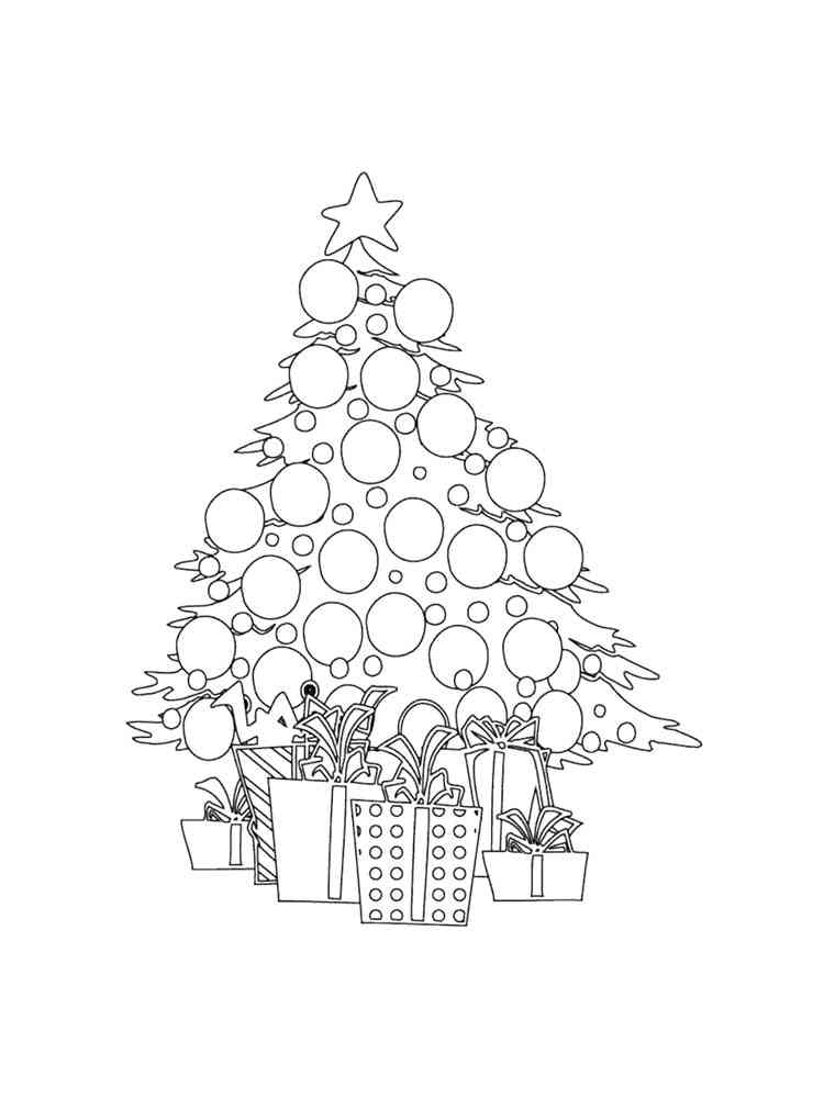 Christmas Tree coloring pages. Free Printable Christmas Tree coloring