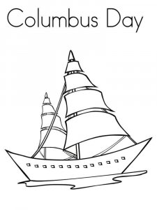 Columbus Day coloring page 1 - Free printable