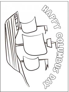 Columbus Day coloring page 2 - Free printable