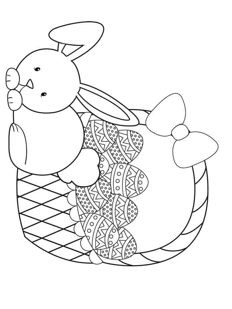 Easter Basket Coloring Pages Free Printable Easter Basket Coloring Pages 