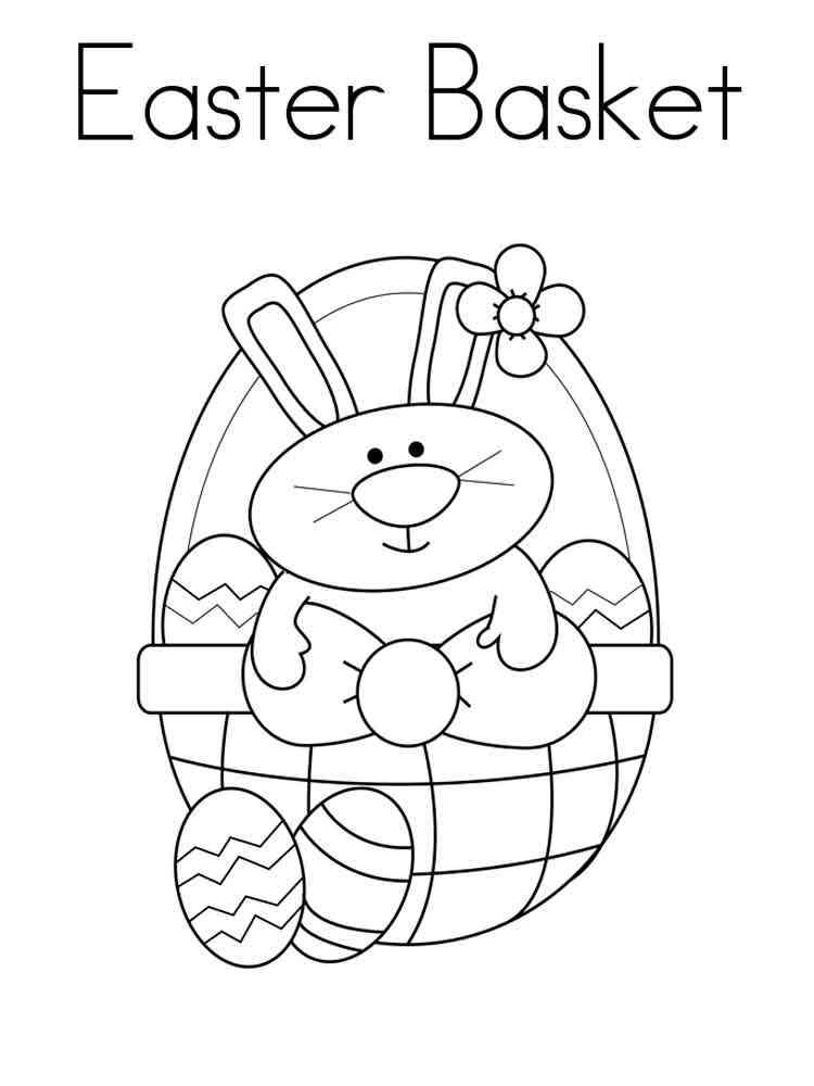 Easter Basket Coloring Pages Free Printable Easter Basket Coloring Pages 