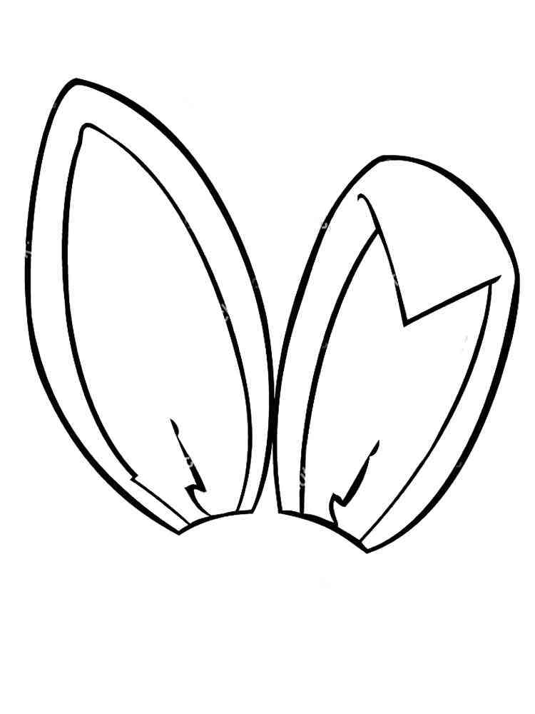 Easter Bunny Ears coloring pages. Free Printable Easter Bunny Ears