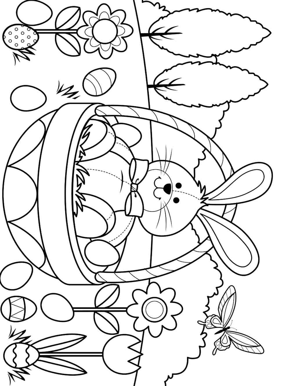 Easter Bunny coloring pages. Free Printable Easter Bunny coloring pages.