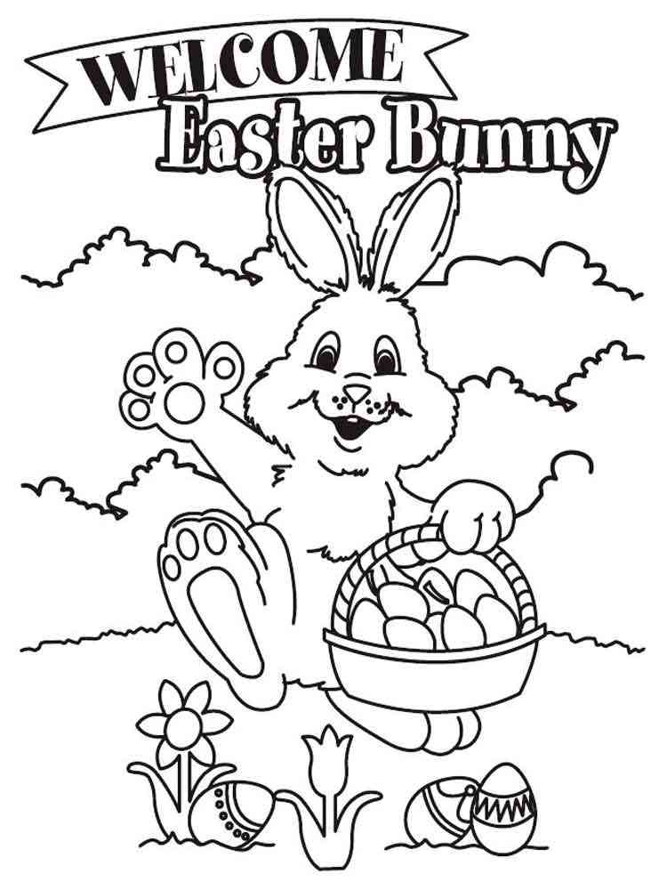 easter bunny coloring pages free printable easter bunny