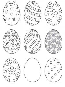 Easter egg coloring page 1 - Free printable