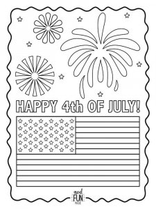 Fourth of July coloring page 3 - Free printable