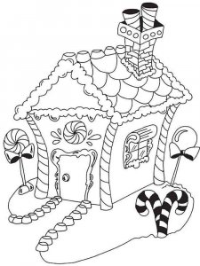 Gingerbread House coloring page 3 - Free printable