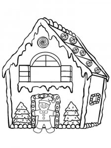 Gingerbread House coloring page 5 - Free printable
