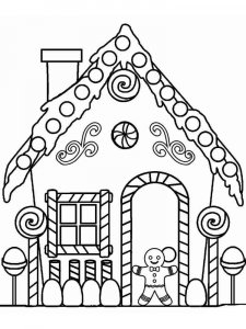 Gingerbread House coloring page 8 - Free printable