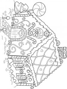 Gingerbread House coloring page 9 - Free printable