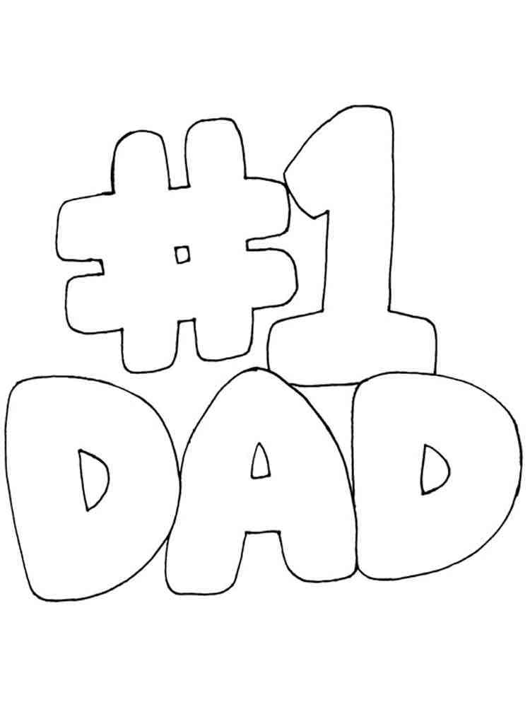 Happy Birthday Daddy coloring pages. Free Printable Happy  