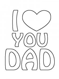 happy birthday daddy coloring page 4 - Free printable