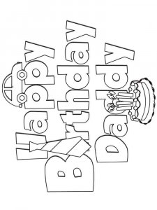 happy birthday daddy coloring page 9 - Free printable