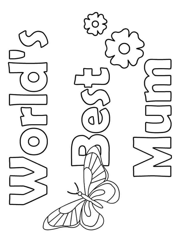 Happy Birthday Mom coloring pages Free Printable Happy
