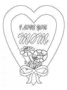 Happy Birthday Mom coloring page 10 - Free printable