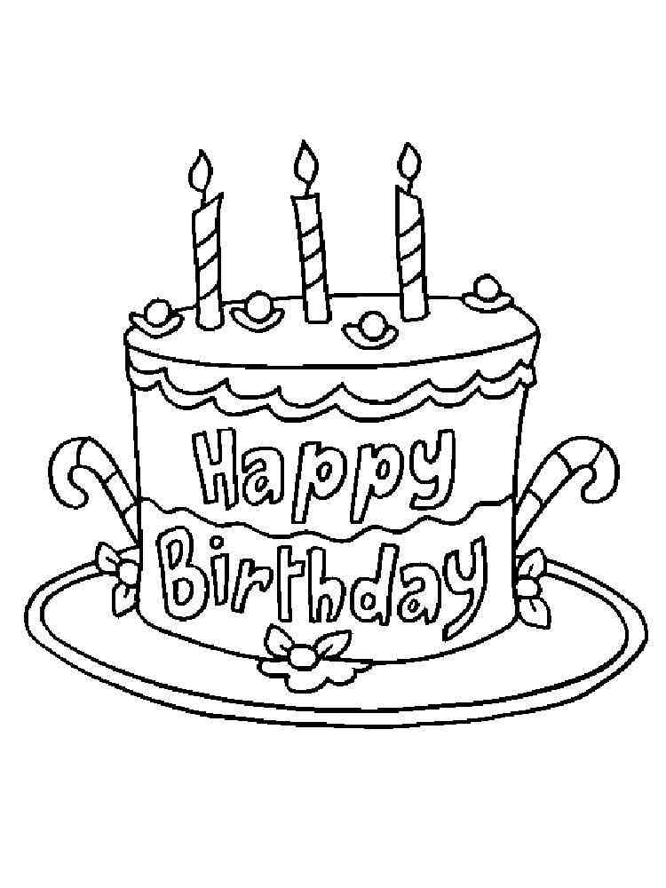 Happy Birthday Printable Coloring Page - Printable World Holiday