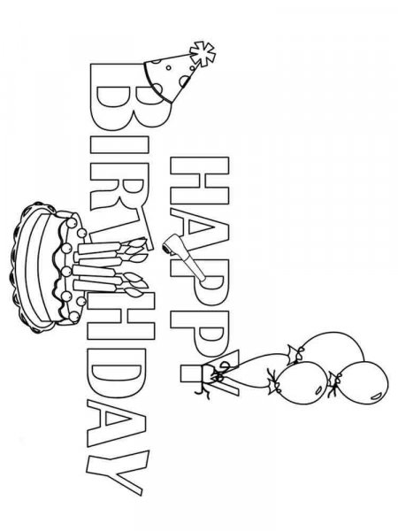 Happy Birthday coloring pages