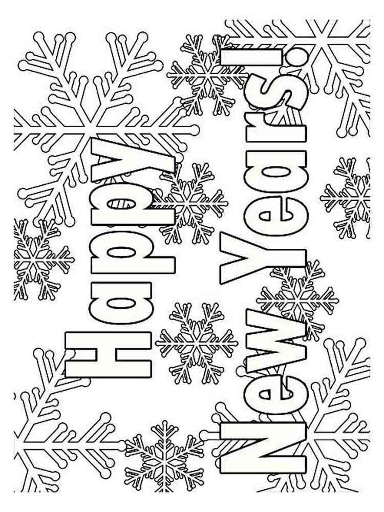 Download Happy New Year coloring pages. Free Printable Happy New ...