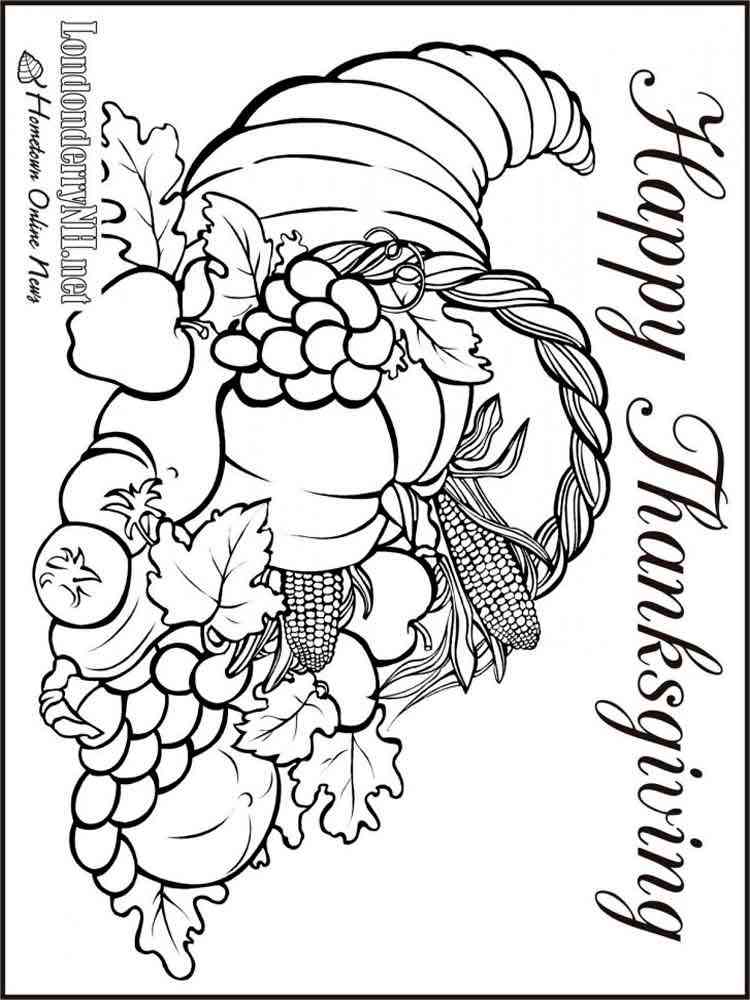 Happy Thanksgiving coloring pages. Free Printable Happy ...