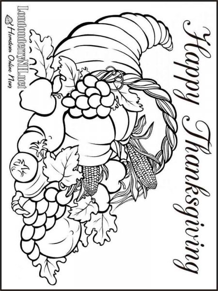 Happy Thanksgiving Coloring Pages