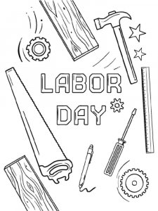 Labor Day coloring page 1 - Free printable