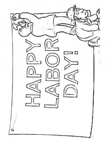 Labor Day coloring page 3 - Free printable