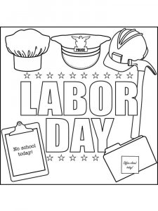 Labor Day coloring page 4 - Free printable
