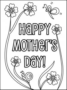Mothers Day coloring page 10 - Free printable