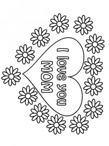 Mothers Day coloring page 12 - Free printable