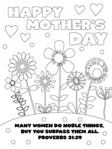 Mothers Day coloring page 18 - Free printable