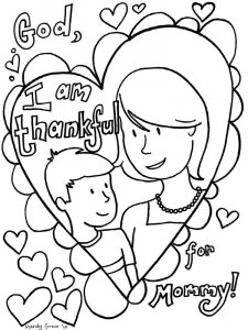 Mothers Day coloring page 19 - Free printable