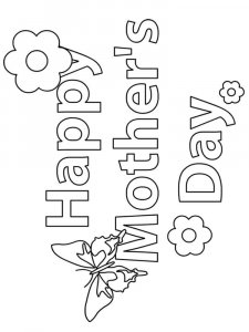 Mothers Day coloring page 4 - Free printable