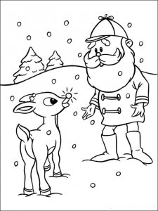 Rudolph coloring page 10 - Free printable