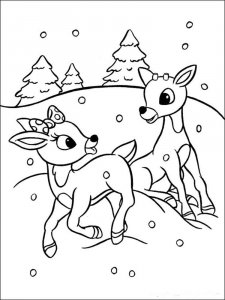 Rudolph coloring page 11 - Free printable