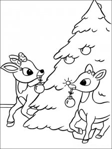 Rudolph coloring page 12 - Free printable