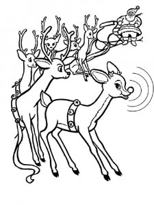 Rudolph coloring page 13 - Free printable