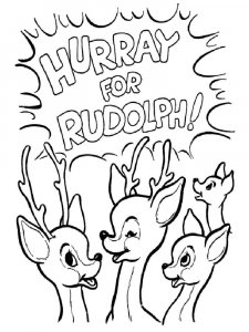 Rudolph coloring page 14 - Free printable