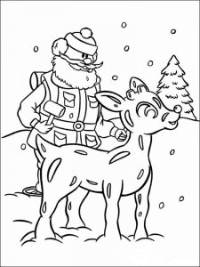 Rudolph coloring page 2 - Free printable