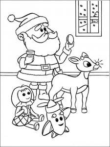 Rudolph coloring page 3 - Free printable