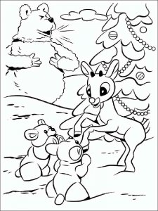 Rudolph coloring page 5 - Free printable