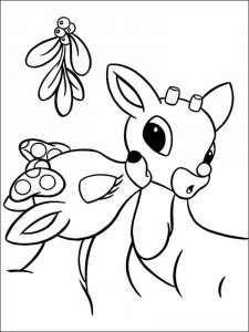 Rudolph coloring page 6 - Free printable