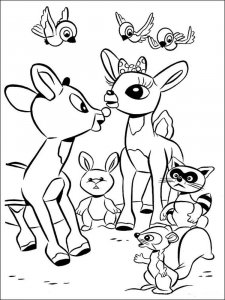 Rudolph coloring page 7 - Free printable