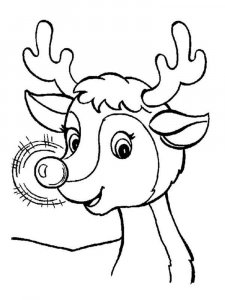 Rudolph coloring page 8 - Free printable
