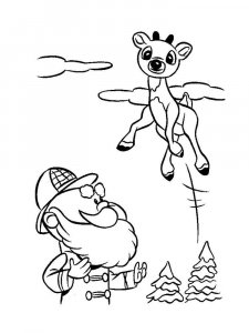 Rudolph coloring page 9 - Free printable