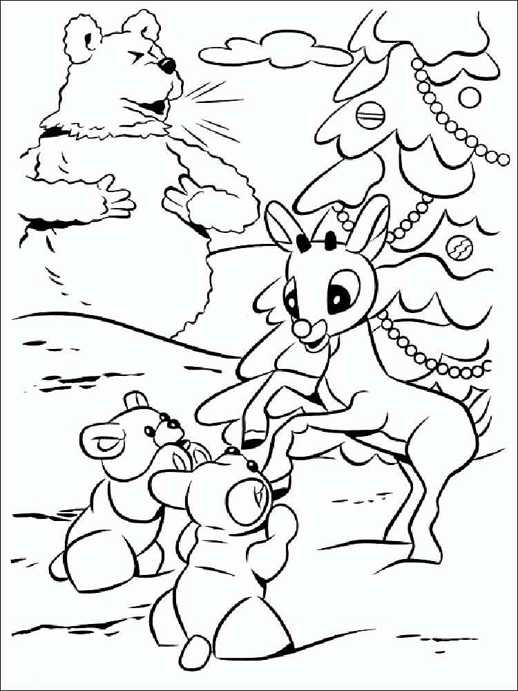 Rudolph Coloring Pages Printable - Printable World Holiday