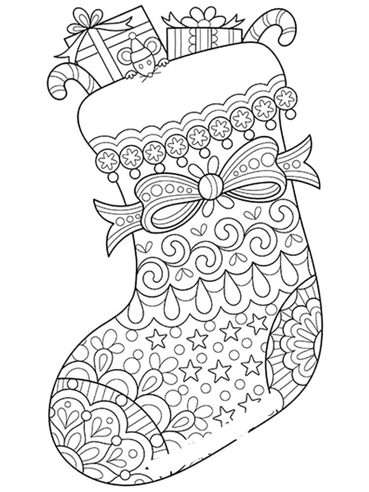 Stocking coloring pages. Free Printable Stocking coloring pages.