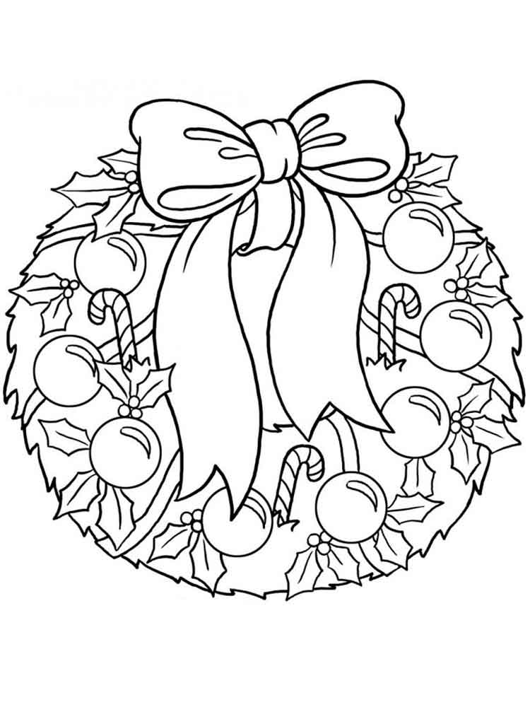 Download 321+ Christmas Wreath With Bow For Kids Printable Free Coloring Pages PNG PDF File